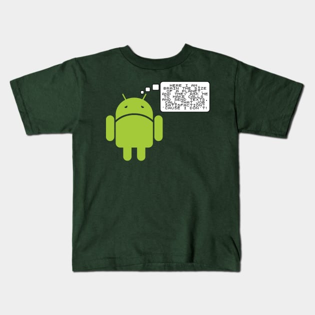 Android Paranoia Kids T-Shirt by Paulychilds